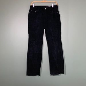 Vintage Black Leather Pants By NewPort News Jeanology